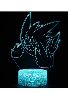 اشتري 3D Illusion Go Pokemon Night Light 16 Color Change Decor Lamp Desk Table Night Light Lamp for Kids Children 16 Color Changing with Remote Gengar في الامارات