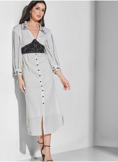 Buy Button Detail Dress in UAE