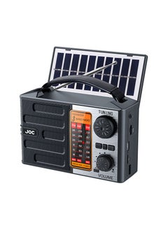 اشتري Solar Bluetooth Radio Full Band Full Channel High-end Full Band Radio Automatic Search for Foreign Trade Manufacturers black في السعودية