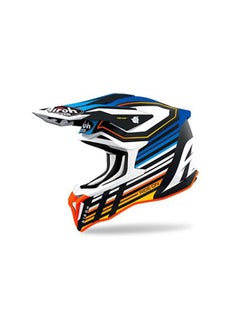 اشتري Strycker Motocross Helmet Shaded Blue Matt -Medium في الامارات