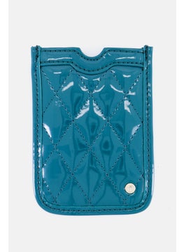 اشتري Women Textured Card Case 14 H x 10 L x 1 H cm, Teal Blue في السعودية