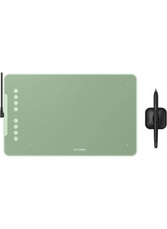 Buy Deco V2 Digital Graphics Drawing Pen Tablet with Battery-Free Passive Stylus and 8 Shortcut Keys 10x6.25in | Green in UAE