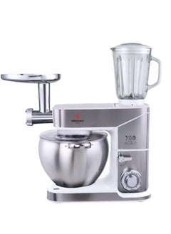 Buy MEBASHI 3-in-1 Stand Bowl Mixer, 10 L Capacity, Meat Grinder, Blender, Full Copper Motor 2000 W, (ME-SBM1110) (White) in UAE