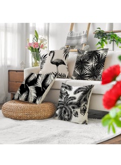 اشتري Set of 4 Cushion Covers Decorative Throw Pillow cases for Living Room Garden Outdoor Décor في الامارات