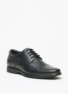 اشتري Solid Lace-Up Derby Shoes في الامارات