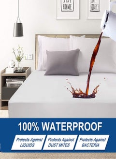 Buy VITAL Terry  Fabric Waterproof Breathable Mattress Protector Queen 160 X 200 Cm in UAE