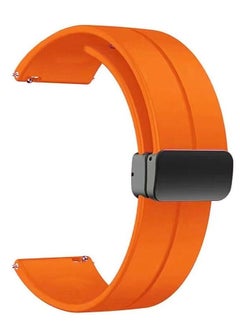 Buy 22mm Magnetic Sports Silicone Band Fit for Huawei Watch 3/3 Pro/GT2 Pro/GT2e/GT2/GT 46mm - Samsung S3 and S4 46mm - Watch Active 2 44mm by Ten Tech - orange in Egypt