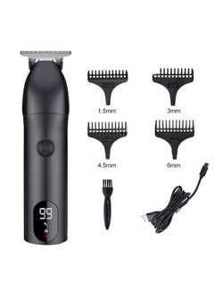 Buy Hair Clippers with LED Display Professional Hair Trimmer Zero Gapped T-Blade Trimmer Cordless Rechargeable Edgers Clippers Electric Beard Trimmer Wireless LCD Display in Saudi Arabia