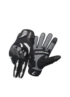 اشتري SCOYCO Full Finger Protective Breathable Summer Outdoor Cycling Gloves MC117W-WH-M Size Medium في الامارات