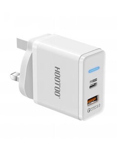 Buy Home Charger 3 Ports Type C PD USB Charger Supports fast charging 65W in Saudi Arabia