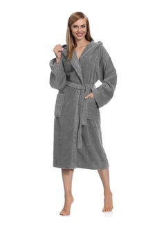 اشتري Grey Color Dressing Gown Bathrobe XL Size Nightwear في الامارات