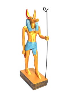 Buy pharaonic Decorative Egyptian Long Anubis Statue ancient Egyptian souvenirs gifts handmade Home decor collectibles Sculptures  (Golden 3 - 22 CM Long) in Egypt