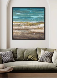 Buy Brown Blue Canvas Framed Wall Art in UAE