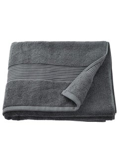 Buy Bath Towel Dark Grey 70X140 Cm in Saudi Arabia