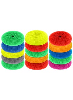 اشتري Plastic Dish Scrubbers for Dishes, Round Scrubber Scouring Pad Nylon Dish Scrubber, Poly Mesh Scouring Dish Pads Non Scratch Scrubbers Rainbow Colors,15 Pcs في الامارات