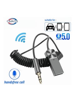 Buy USB Bluetooth Audio Receiver AUX Speaker Wireless Music Adapter in UAE