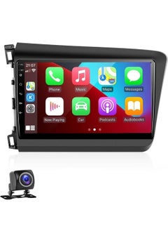 Buy Android Car Stereo For Honda Civic 2012-2015 4GB RAM Support Apple Carplay Android Auto Wireless QLED Touch Screen Fast Interface Quick Boot AHD Camera Included SIM Card Bluetooth USB Video in UAE