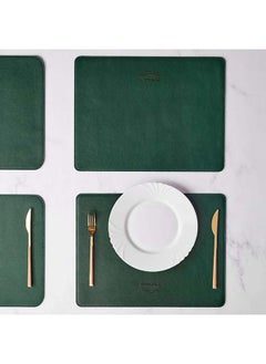 اشتري 4Pieces Leydi Leather Placemat - Forest في مصر