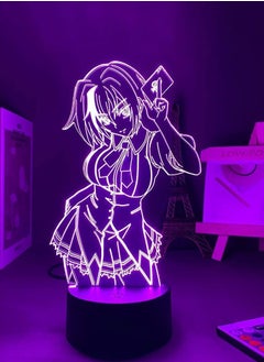 Buy pretty Newest Anime High School DxD Figure 3D Light Child GirlsHigh School DxD Multicolor Night Lights Birthday Gift Room 3D Lamp Manga Present Manga Anime High School DxD Kids Room Decor in UAE