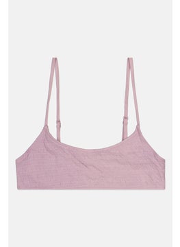 اشتري Women Non Padded Textured Bikini Top, Lilac في الامارات