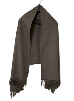 Buy Solid Wool Winter Scarf/Shawl/Wrap/Keffiyeh/Headscarf/Blanket For Men & Women - XLarge Size 75x200cm - Dark Camel in Egypt