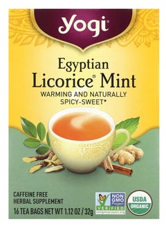 اشتري Egyptian Licorice Mint Caffeine Free 16 Tea Bags 1.12 oz (32 g) في الامارات