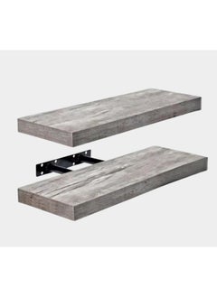 Buy Feelings Floating Wall Shelves Rectangular 40cm Ash Grey 40 x 19.50 x 3.80cm in UAE