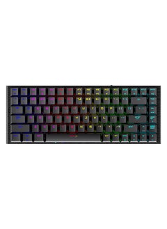 اشتري MK27 84 Keys Three-mode Mechanical Keyboard RGB Keyboard Support 2.4G/BT/USB Wired Connection Blue Switches Black في السعودية