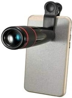 اشتري 12X Zoom Clip-on Phone Telescope Telephoto Camera Lens for Smartphone في مصر