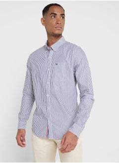 اشتري Thomas Scott Men Slim Fit Striped Casual Cotton Shirt في الامارات