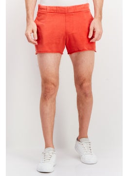 Buy Men Brand Logo Basic Shorts, Red in UAE