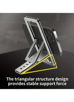 Buy 1pc Cell Phone Kickstand, Foldable Multi-Angle Adjustable For IPad Holder For Desk, Ultra-light Portable Aluminum+Plastic Travel Holder Compatible With Mobile Phones Of All Sizes And Tablets Within 26 in UAE