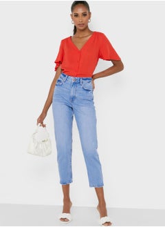 Buy High Waist Mom Jeans in Saudi Arabia