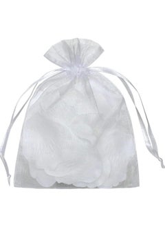 Buy 50Pcs Organza Bags 6X9 Inches Drawstring Jewelry Gift Mesh Bags Fruit Protection Bags White Sheer Organza Wedding Favor Bags in Saudi Arabia