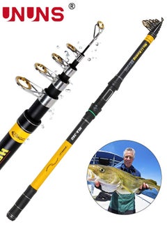 Buy Telescopic Fishing Rod,2.1m Folding Sea Rod,Ultralight Portable Throwing Rods,Long-Range Casting Rod,Fishing Pole For Inshore Saltwater Freshwater Bank Fishing,Fishing Gear For Fishermen Anglers in Saudi Arabia