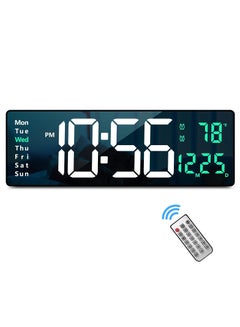 Buy Digital Wall Clock Large Display, 16.2 Inch Large Wall Clocks, Modern LED Digital Clock with Remote Control for Living Room Decor, Automatic Brightness Dimmer Clock with Date Week Temperature in Saudi Arabia