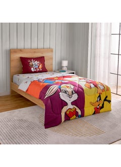 Buy Looney Tunes 2-Piece Twin Comforter Set 220 x 160 cm in UAE