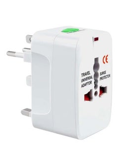 Buy All-In-One Universal Travel Adapter Plug White in UAE