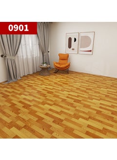 اشتري Wholesale PVC Vinyl Flooring 2.5m 3m 3.3m Waterproof Slip-Resistant Self-Adhesive Plastic Wood-Grain Floor Covering 0901 [1.5mm thick * 3m wide] dipped Oxford leather في السعودية