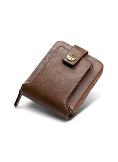 Buy Brown Business Men's Trifold Wallet Card Case in Saudi Arabia