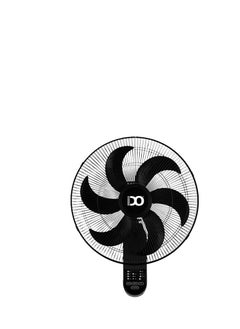 Buy Wall Fan 18 Inch 75 Watt 3 Speeds 6 Strong Blades Black WF18-BK in Egypt