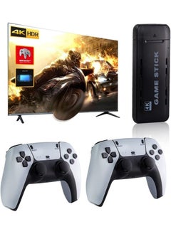 اشتري Game Console, Plug and Play Video Games Built-in 12000+ Classic Game 4K Ultra HD Game Stick with 2.4G Wireless Joystick Controller Supports 20+ Emulators في الامارات