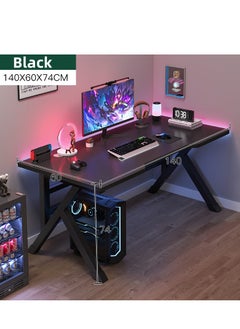 Buy Gaming Table,Gaming Desk,Ergonomic PC Desktop Computer Desk,Home Office Desk,Versatile Gaming and Study Solution for Modern Homes,Ideal for Students and Gamers, Spacious and Functional (Black, 140x60x75) in Saudi Arabia