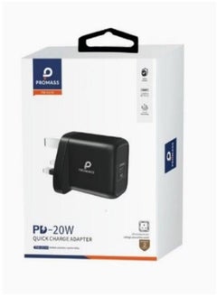 Buy 20W PD Quick Charger Adapter Black in Saudi Arabia