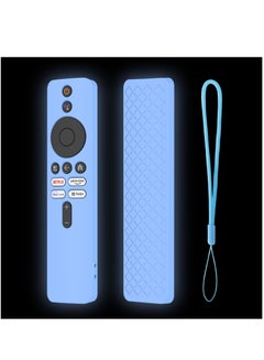 Buy Silicone Case for XIAOMI MI Box S Silicone Protective Case for Xiaomi Mi TV Box S (2nd Gen) Remote 2nd Gen Stick Remote Control Anti Slip Silicone Protective Skin Cover with Lanyard (Blue) in UAE