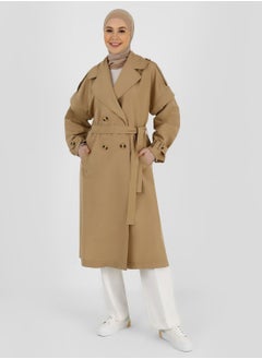 Buy Pocket Detail Longline Coat in Saudi Arabia