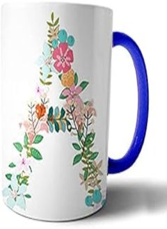 Buy Printed Multicolor Mug - Blue Handle, 24092021.1072 in Egypt