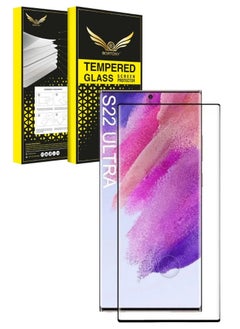 Buy Scratch-Resistant Ultra-Thin Tempered Glass Compatible with Samsung Galaxy S22 Ultra (2022) in UAE