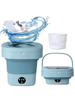 اشتري Portable Washing Machine Mini Folding Washer Washer Sterilizing & Drying 8L for Baby Clothes Underwear or Small Items Apartment Dorm Camping Travel RV Laundry في الامارات