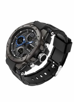 Buy Men's Analog Sports Watch, Digital Outdoor Sports Electronic Watch,  Large Dual Display Waterproof Tactical Watches in UAE